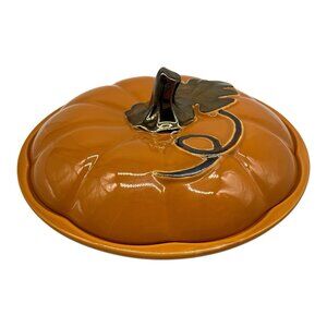 Martha Stewart Collection Pumpkin Shaped Pie Dish With Lid Bakeware Serveware